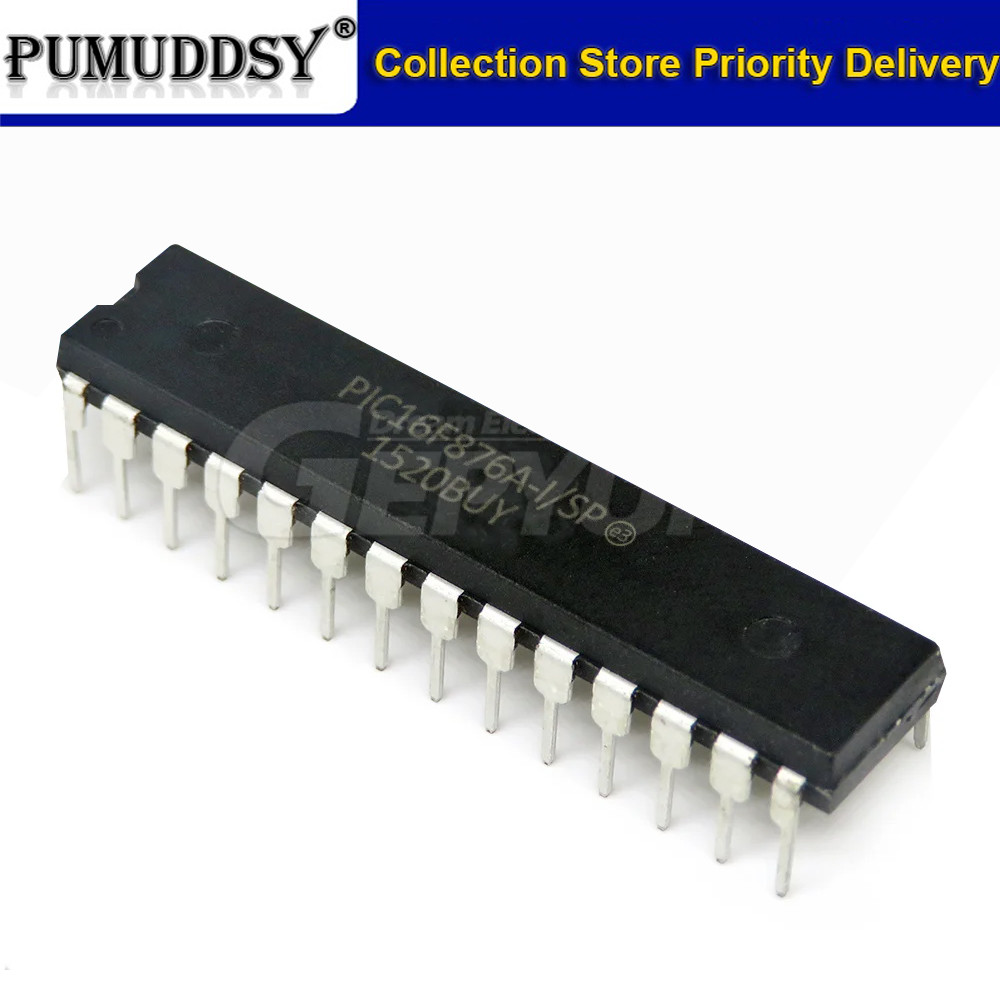 2PCS PIC16F876A-I/SP PIC16F876A DIP28 DIP 16F876A In-Line