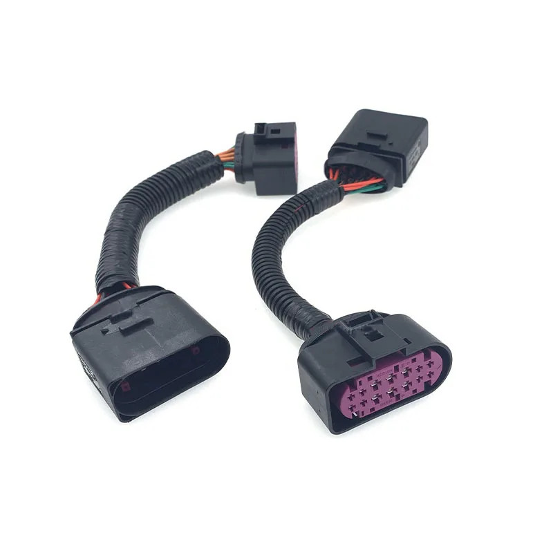 For Audi VW Skoda Seat 1J0973737 1J0973837 5Q0973837 3C0973837 2Pcs 14 pins Headlights Wiring Harne