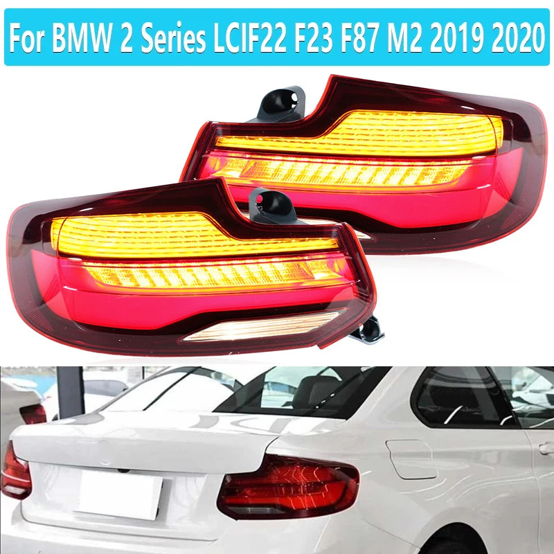 Car Tail Light Assembly For BMW 2 Series LCI F22 F23 F87 M2 2019 2020 Car LED Rear Signal Light Bra