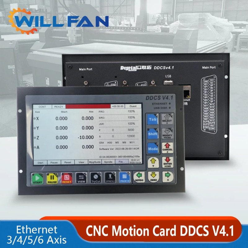 Will Fan Digital Dream DDCS V4.1 4 axis CNC Montion Card Offline Motor 500Khz Controller CNC Router