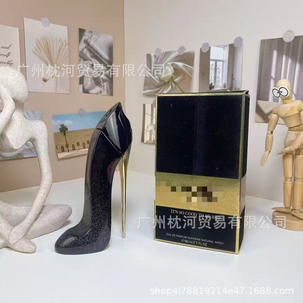 Hot Style Channel Perfume รองเท้าส้นสูงสีดํา Fearless Gorgeous Carlo Queen Purple Gold Perfume eea