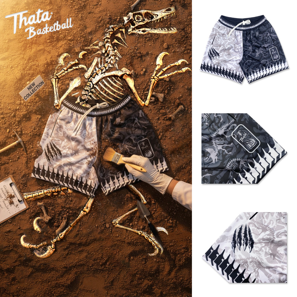 THATA Basketball Shorts กางเกงบาสเกตบอล THATA รุ่น Pattaya 3x3 Dino