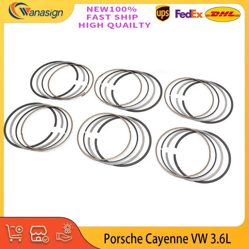 AUTO ENGINE PARTS Piston Rings Set New Version Mahle For VW Passat CC Touareg Cayenne 3.6L VR6 3.6