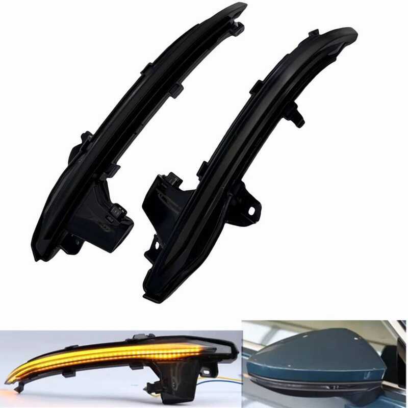C 2Pcs Dynamic Scroll LED Turn Signal Light Rear Mirror Indior For Audi A6 C8 4K A7 4K8 A8 D5 201-O