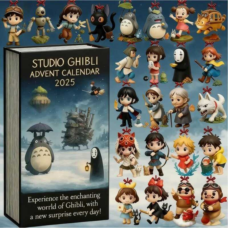 C Classic Studio Ghibli Anime Trendy Christmas Advent Calendar - Countdown Bd Box Toy Figure Collec