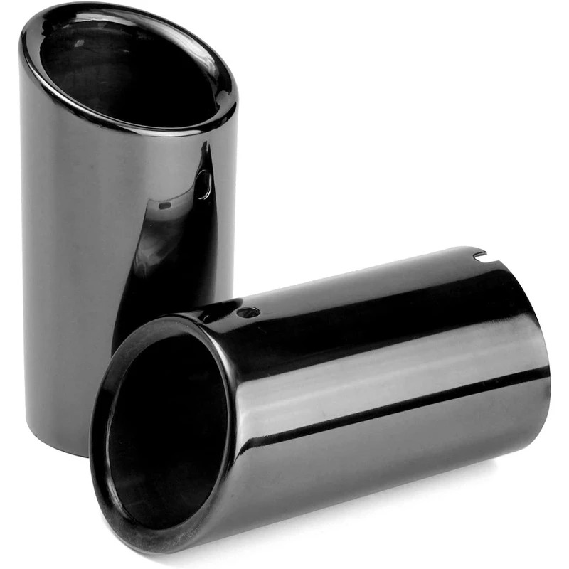 2 Pcs Exhaust Muffler Tips For Audi A1 A3 A4 A6 Q3 Q5 Q7 Stainless Steel Car Exhaust   Tip TailPipe