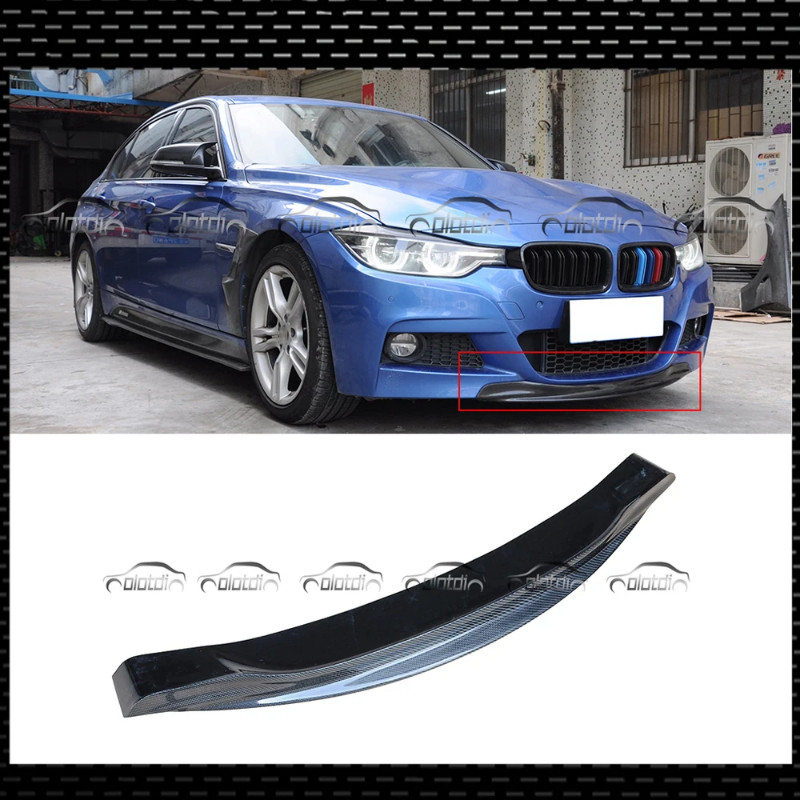 Real Carbon Fiber Front Bumper Lip Spoiler Fits For BMW F30 F31 Model M-TECH Auto Tuning