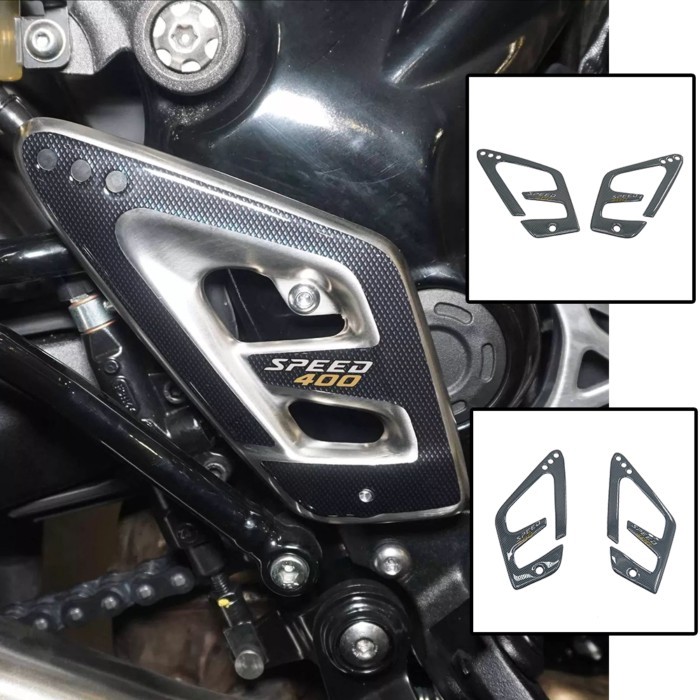 Motorcycle 3D sticker resin scratch resistant sticker Guards Heel Pad For Triumph Speed400 Speed 40