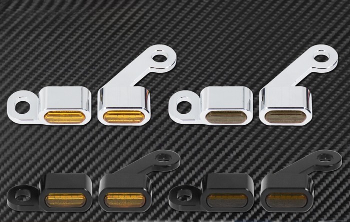 For Harley Sportster XL883 1200 72 48 2004-2024 Motorcycle 2Pcs LED Turn Signal Indicators Amber Ru