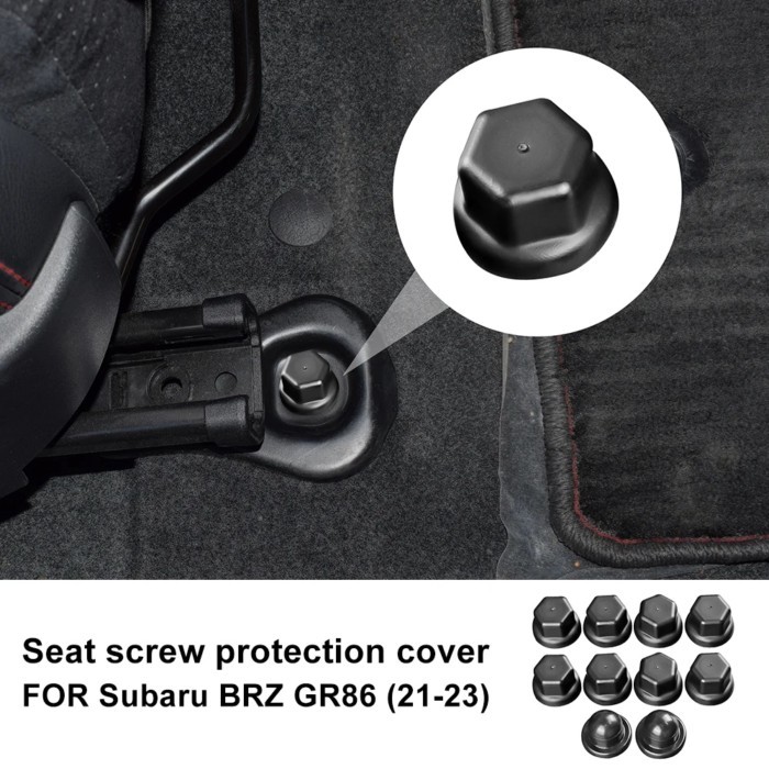 Car Seat Screw Protect 10PCS Caps Cover For Subaru BRZ Toyota GR86 2021 2022 2023 2024 2025 Anti-Ru