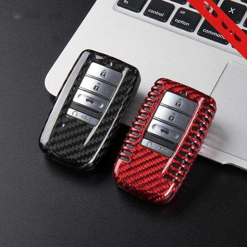 ▥ Real Carbon Fiber Case Key Cover For Acura LDX MDX RDX NSX RTLX Tlx-L TLX RLX Car Styg