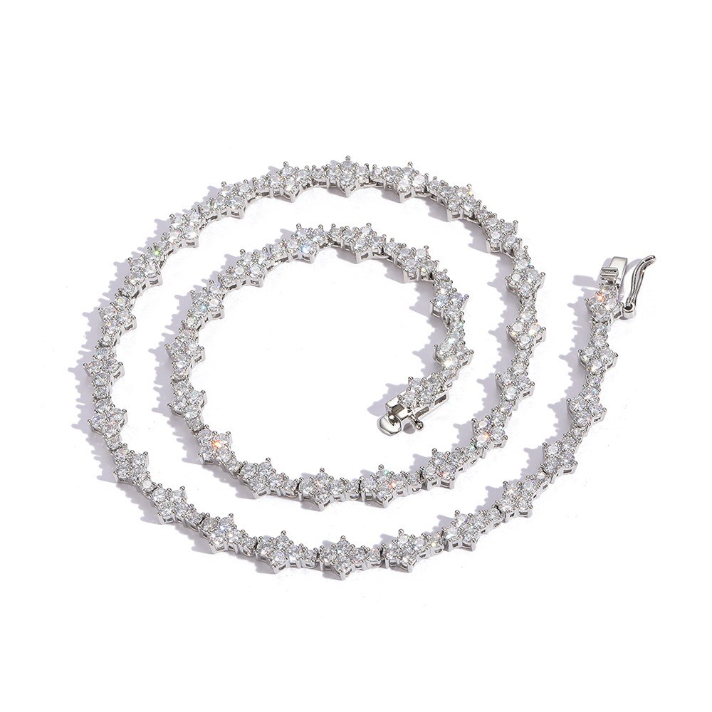 Neriza Jewelry/สร้อยคอเพชรสังเคราะห์เกรดท๊อปประกายเหมือนเพชรแท้ๆพร้อมกล่องNSW077 เครื่องประดับออกงา