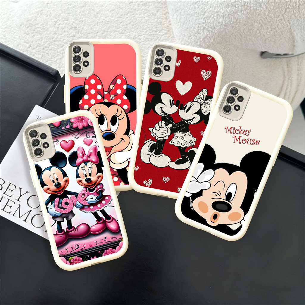 VK18 Mickey Minnie เมาส์สําหรับซิลิโคนนุ่มกรณี Samsung A06 A22 A04 A02S S24 M02S M15 A03S A03 A16 F0