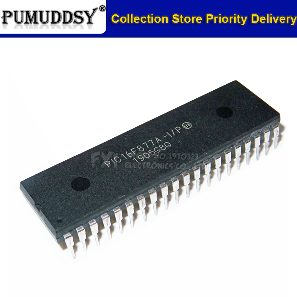 2PCS PIC16F877A-I/P PIC16F877A DIP40 DIP 16F877AEn ใหม่เดิม