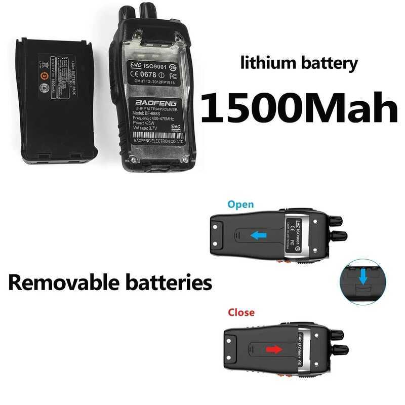 ▥ 888S 2Pcs ขายส่ง 5Km Long Range Walkie Talkie วิทยุช่อง 16 Self-ขับรถเดิ