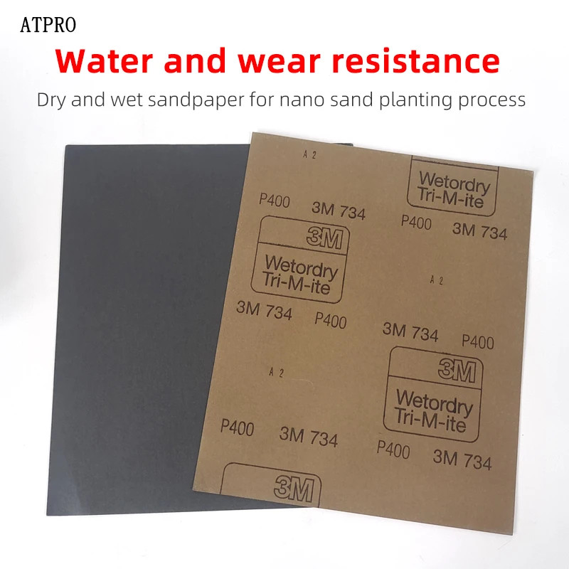 3M 734 Sandpaper 227mm*280mm Silicon Carbide Sandpaper Automotive Grinding Abrasives tools