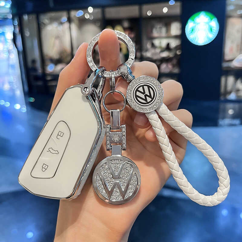 ปลอกกุญแจรถ Volkswagen เหมาะสําหรับกอล์ฟ 8 Toon x/ID4x/ID6 X รวมทุกอย่างเคสกุญแจแบบนุ่มโปร่งใส