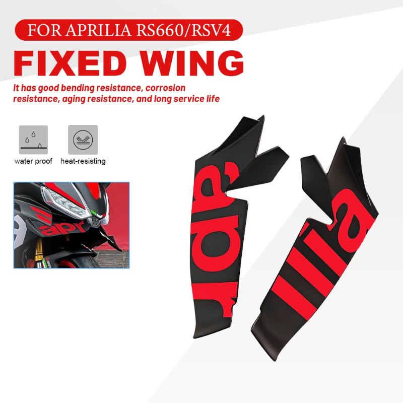 22 Color red For Aprilia RS660 RS 660 rs660 RSV4 Fixed wing lower spoiler Winglet Motorcycle Aerody