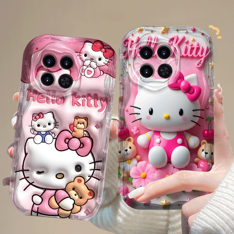 สําหรับ TECNO Camon 30 40 Prime Pro 5G 4G CL679 หรูหราแฟชั่นน่ารัก Hello Kitty การ์ตูน 2D ซิลิโคนนุ่