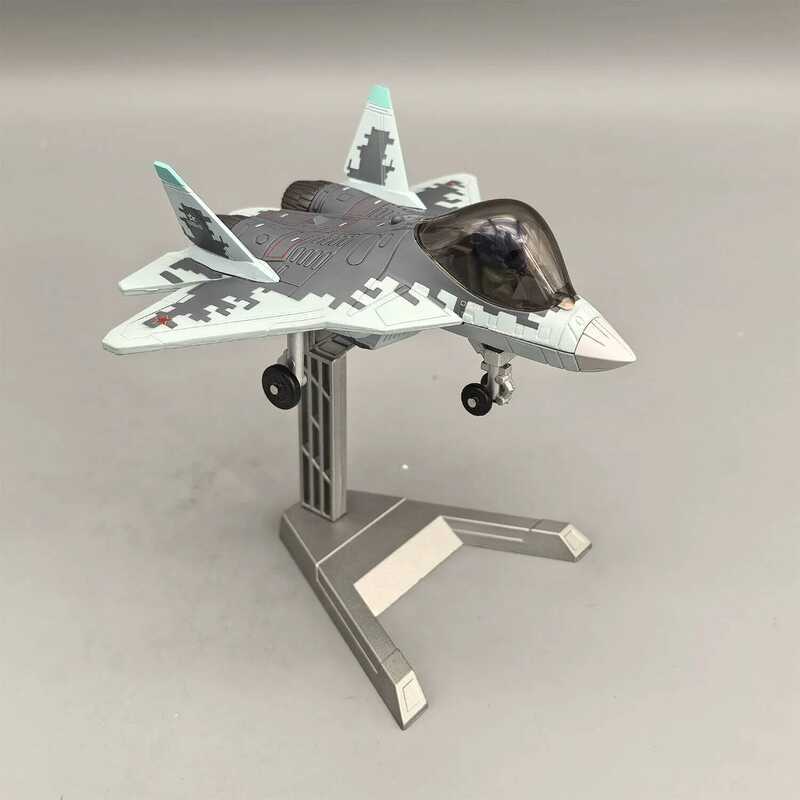 C Q Version Su-57 Fighter Jet Alloy Model Military Aircraft Collectible Die-Cast Simulation Cartoon