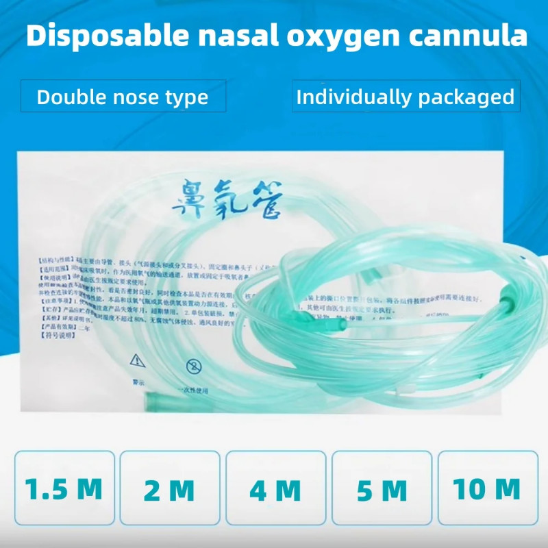 PVC Oxygen Tube Disposable Nasal Cannula Oxygen Tube Material Soft Cannula Oxygen Tubing Breathing