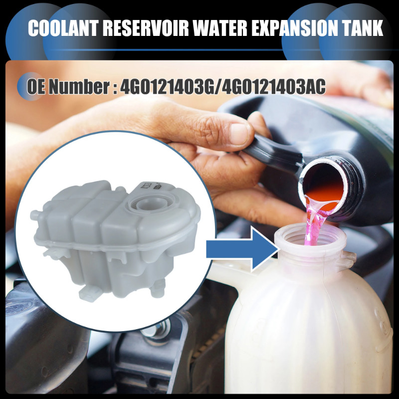 UXCELL Coolant Expansion Recovery Overflow Tank No.4G0121403G/4G0121403AC for Audi A6 4G2 C7 3.0L S