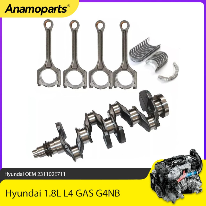 Engine Crankshaft Connect Rods & Bearing Set Fit 1.8 L G4NB For Hyundai Elantra Kia Forte 1.8L L4 G