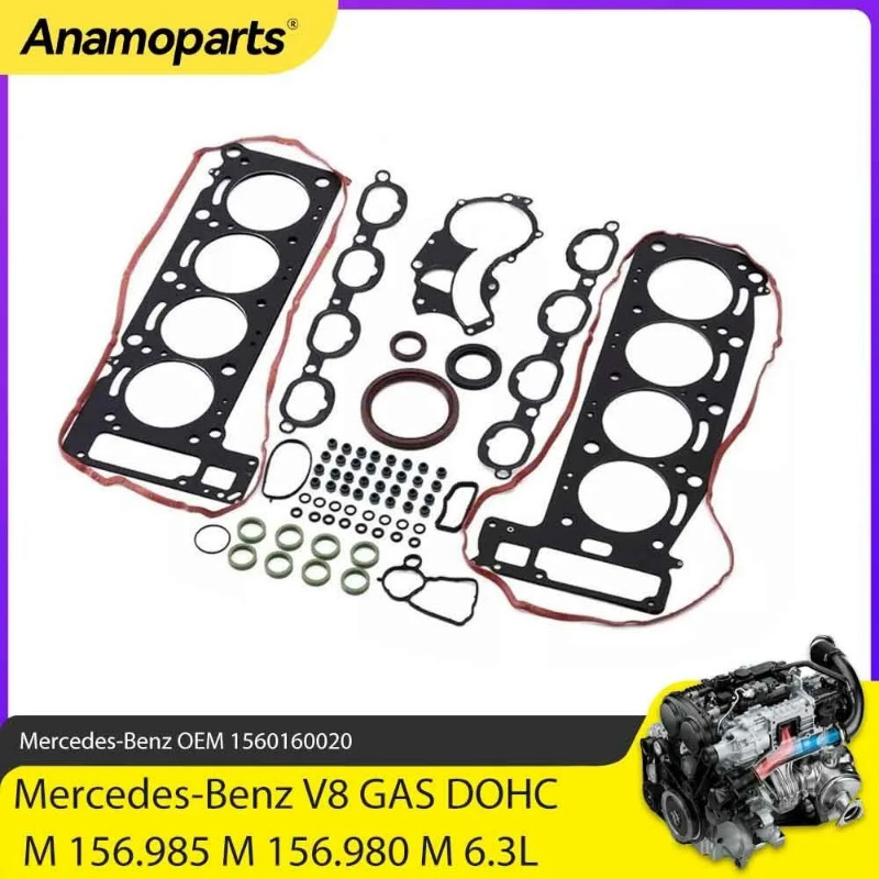Engine Parts Full Head Gasket Set Fit 6.3 L M156 For Mercedes-Benz C63 E63 AMG W204 W211 6.3L V8 GA