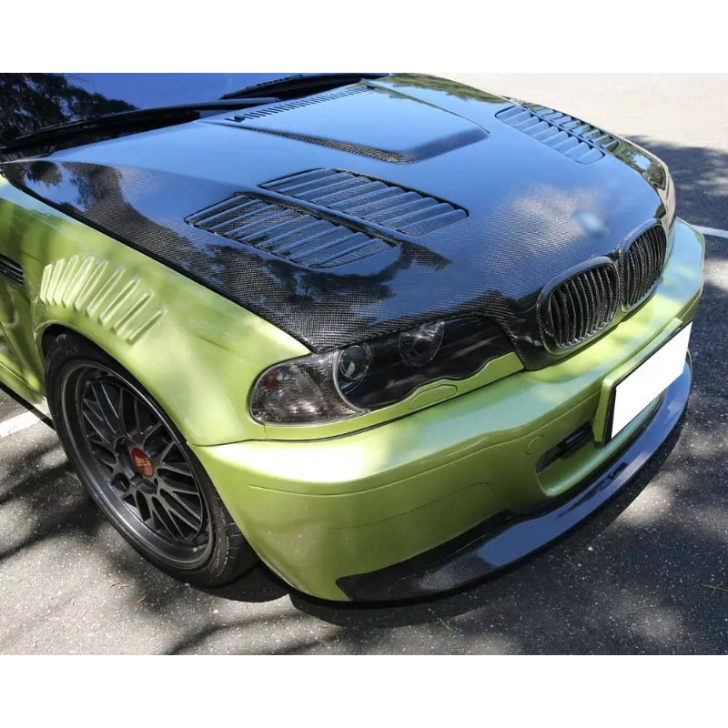 E46 M3 Carbon Fiber Front Engine Hood GTR Carbon Fit For Bmw 3 Series E46 Coupe，100% tested well