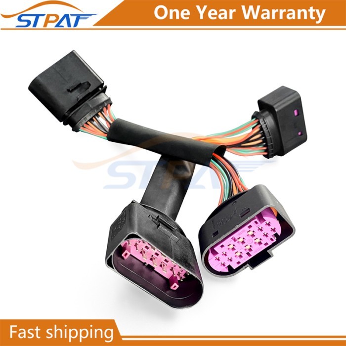 STPAT 1J0973737 1J0973835 14pin Plug Xenon Headlight Wire harness Connector for VW AUDI  Car access