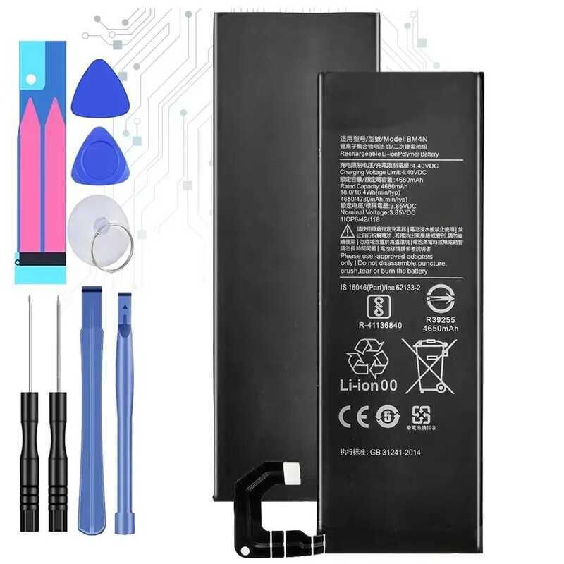 For Xiaomi MI 10 M2001J2G M2001J2I 10S 5G M2102J2SC Reliable Power 4680mAh Mobile Phone Battery BM4N