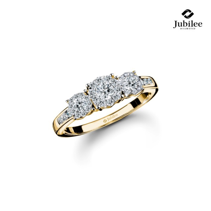 Jubilee Diamond แหวนเพชร Trinity Channel Ring เพชรแท้ เพชรน้ำ 99