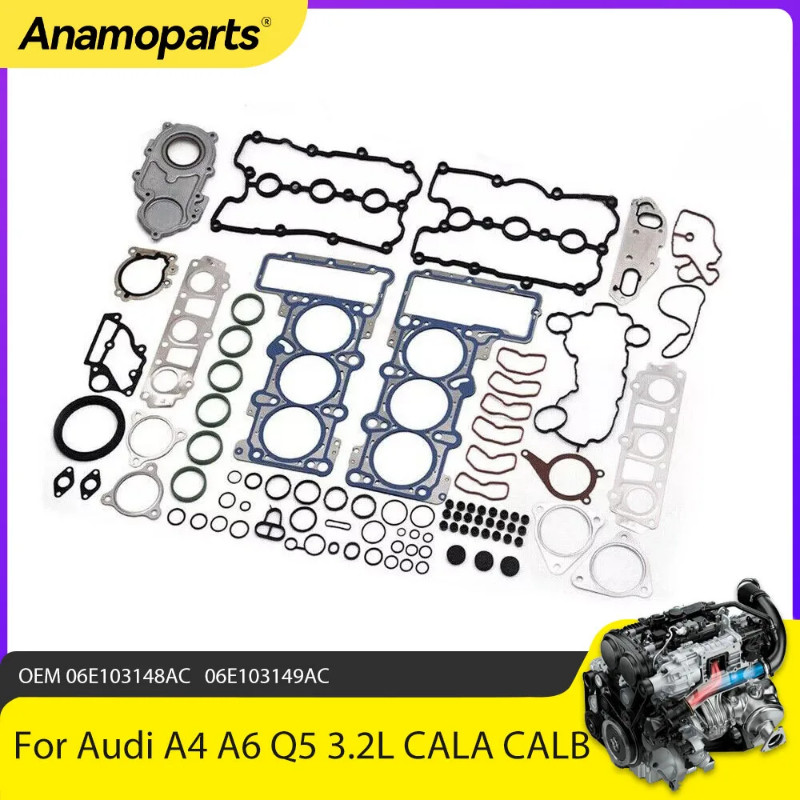 Engine Full Head Gasket Set Seals Kit Fit 3.2 L CALA CALB V6 Gas For Audi A4 A5 B8 A6 C6 Q5 3.2L FS