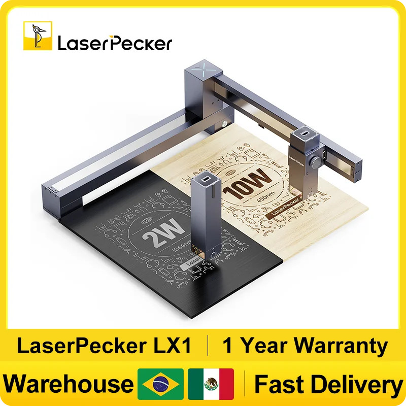 LaserPecker Laser Engraver CNC Machine Foldable Multi-Functional Laser Cutter Engraving Wood Leathe