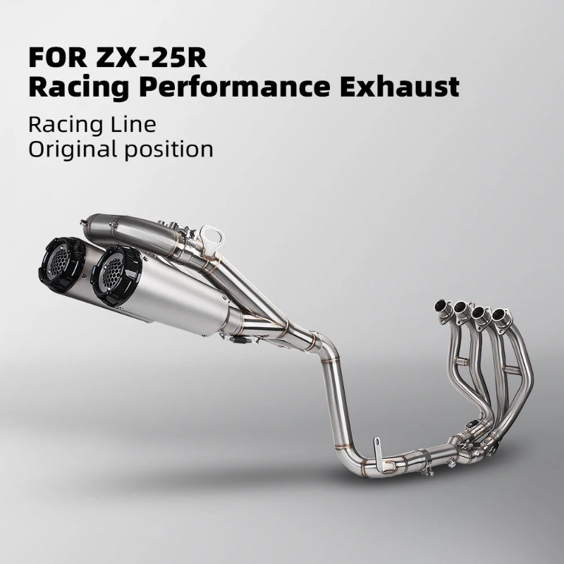 For ZX-25R ZX 25R zx5r Racing stainless steel high-performance exhaust pipe dual outlet straight th