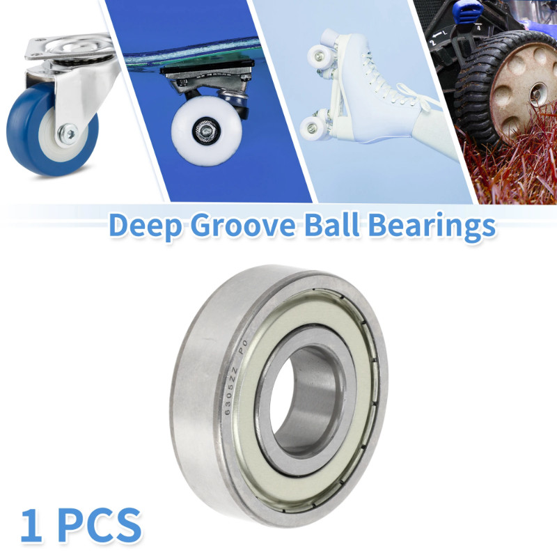 Motoforti 6305ZZ Deep Groove Ball Bearings P0 25x62x17mm Lubricated Bearings Double Metal Seal Scoo