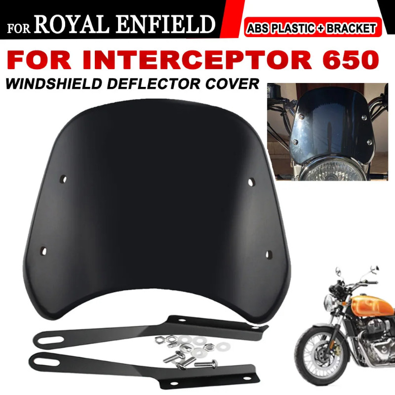 For Royal Enfield Interceptor650 Interceptor 650 Motorcycle Accessories Retro Windshield Wind Defle
