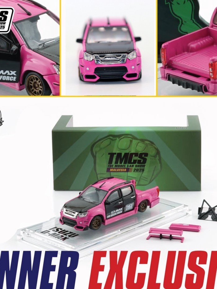 Out of Print Car Model BMC Exhibition Edition 1 64 ISUZU 2018 D-MAX Suzuki ISUZU Pickup Transporter 