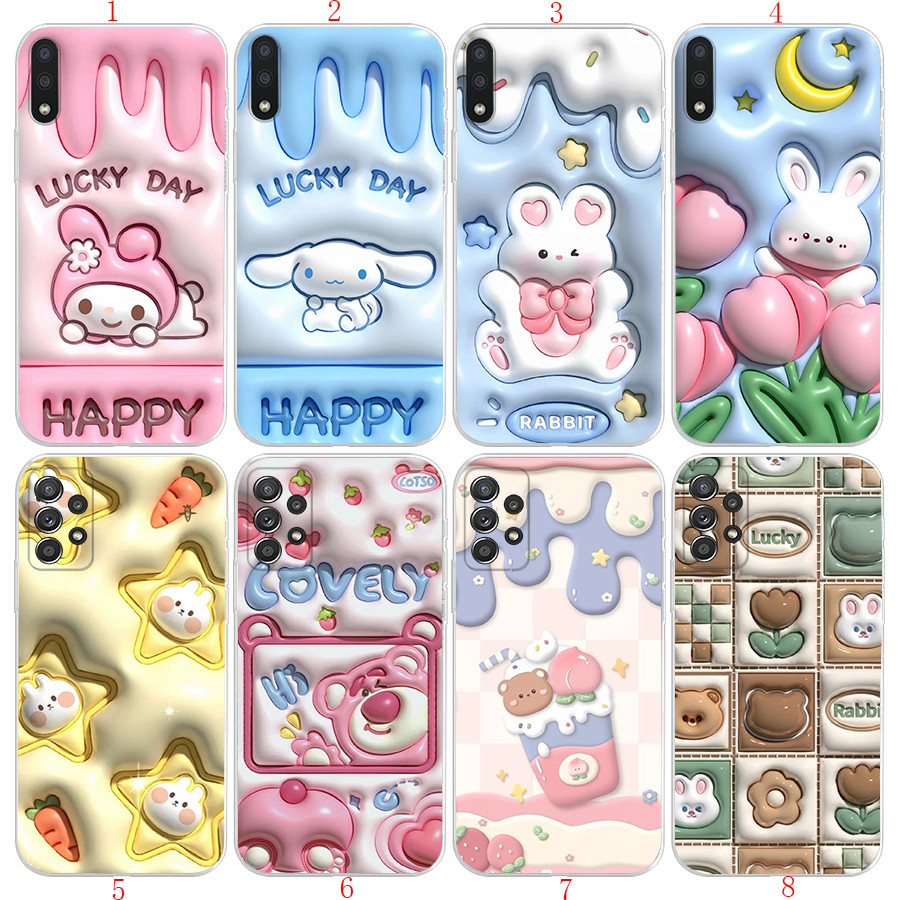 Samsung A6 A8 A9 J4 2018 J2 J4 J5 J6 J7 Prime Plus N31 กระต่ายน้อยเคสโทรศัพท์โปร่งใสนุ่ม