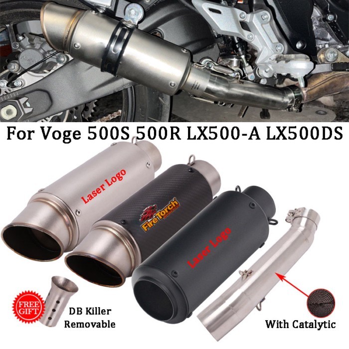 Slip On For VOGE 500R LX500-A 500DS 500S LX500 A Motorcycle Exhaust Escape Modified With Middle Lin
