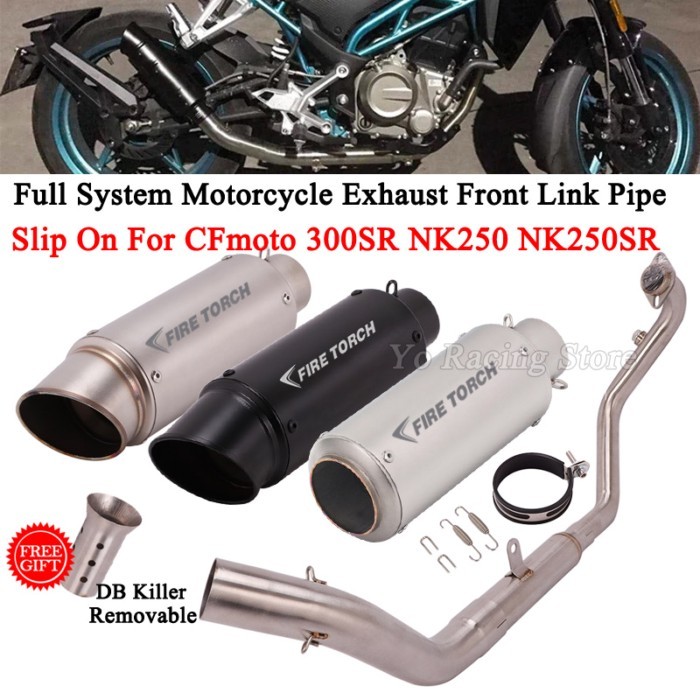For CFmoto NK250 NK250SR NK300 NK300SR 300SR 250NK NK250SH Motorcycle Full System Exhaust Escape Mo