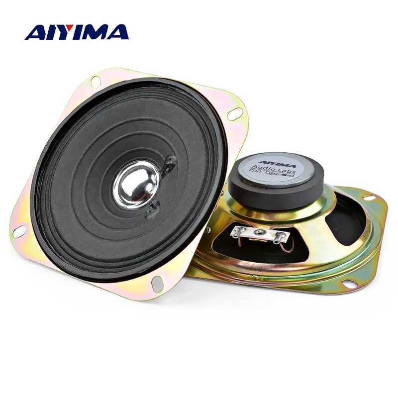 C AIYIMA 2Pcs 4 Inch Portable Audio Speakers Column Full Range Music Sound Speaker 8 Ohm 5 W Loudsp