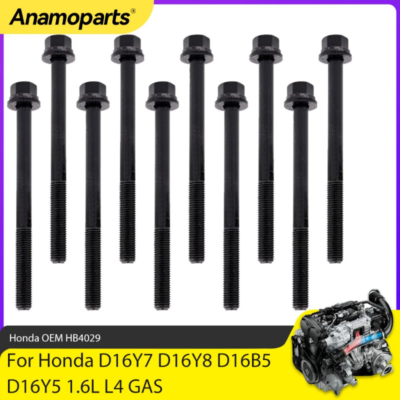 Engine Parts Cylinder Head Bolt Set Fit 1.6 L For Honda Civic Del Sol CX DX LX EX HX D16Y7 D16Y8 D1