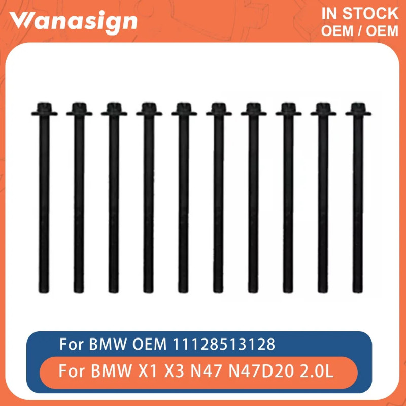 Engine Head Bolt Kit Fit 2.0 L For BMW X1 X3 X5 X4 F10 120D 320d 520d N47 N47D20 N47D20B N47D20C N4