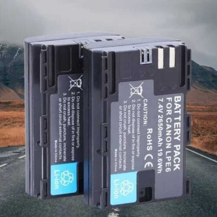 C 2650Mah Lp-E6 LP E6n LP E6 Camera Battery Or Charger For Canon EOS R R5 R7 R6 R5c 60Da 60D 70D 80