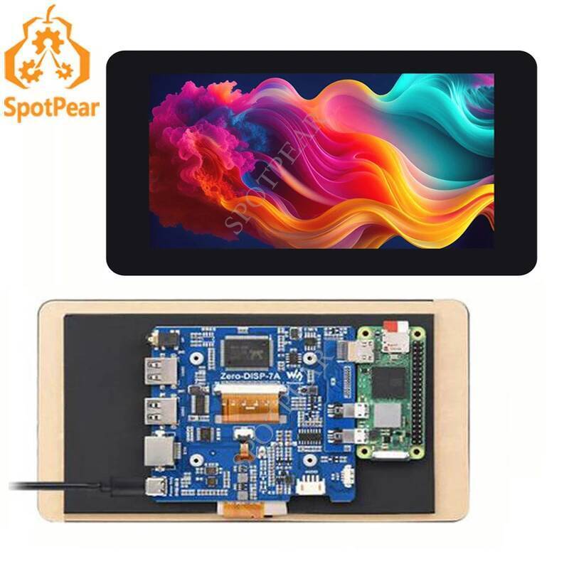 Raspberry Pi Zero 7 นิ้วจอแสดงผล LCD Capacitive Touchscreen หน้าจอ IPS 1024600 สําหรับ Banana pi Zer