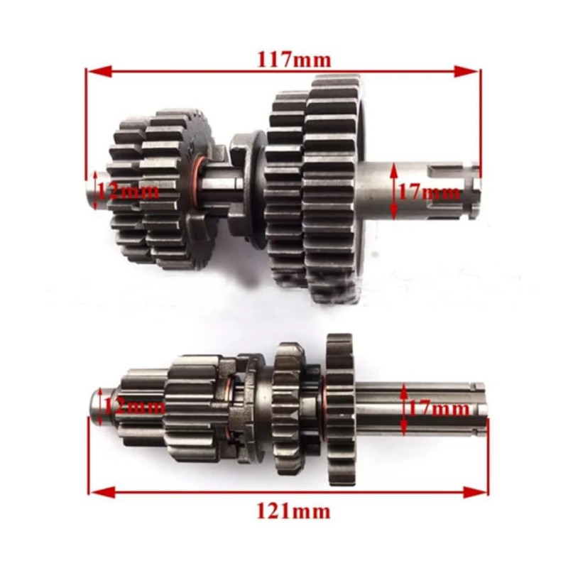 Motorcycle YX110 YX125 Transmission Gear Box Main Counter Shaft Parts For Chinese YX 110cc 125cc En