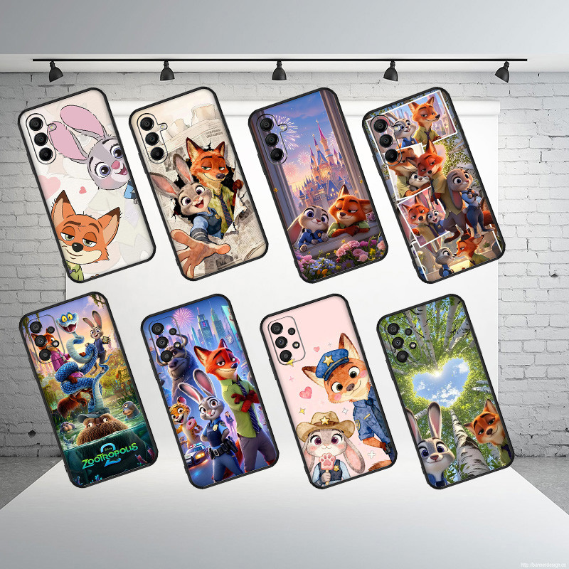 นุ่มสีดํา Vivo V7 plus Y75 Y79 V11 Pro V15 Pro V19 V20 V21 Zootopia เคสโทรศัพท์