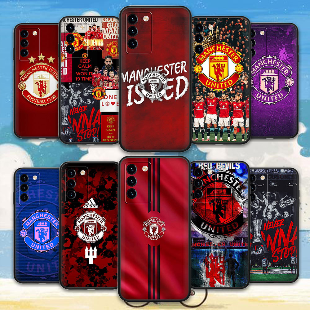 ฝาครอบ TPU ป้องกันเต็มรูปแบบ Realme C71 C75 C75X C85 P3 Lite L7F7 แมนเชสเตอร์ ยูไนเต็ด สโมสรฟุตบอลซิลิคอนสีดําเคสโทรศัพท์