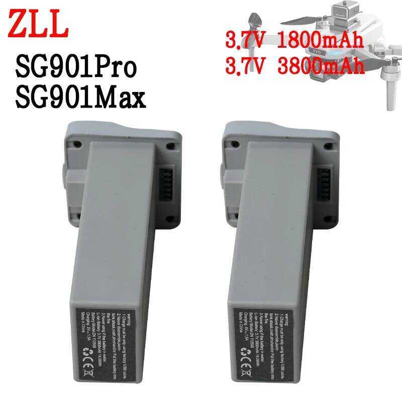 Max แบตเตอรี่แท้ 2 ชิ้น 3800mAh เหมาะสำหรับโดรนควบคุมระยะไกล SG901 Pro แบตเตอรี่ Lipo 3.7V 1800